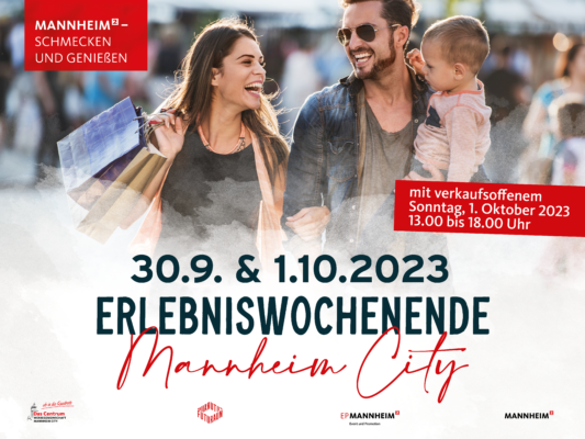 Erlebniswochenende in der Mannheimer City am 30. September und 01. Oktober mit verkaufsoffenem Sonntag, der Markt-Meile und dem alternativen Genuss-Markt auf den Kapuzinerplanken vom Projekt FutuRaum